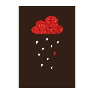 Grußkarte Paper deluxe Wolke mit Herzen