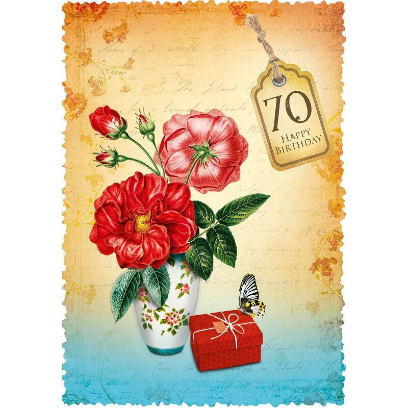 Grußkarte Romantique Blume 70