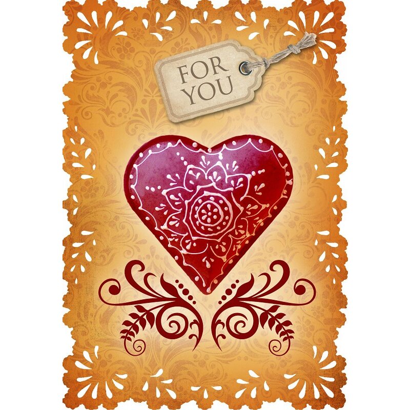 Grußkarte Romantique For You - le caeur