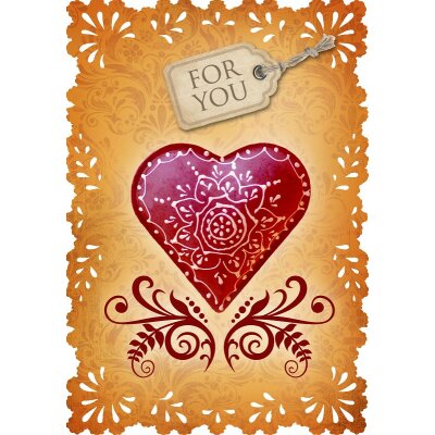 Grußkarte Romantique For You - le caeur  