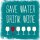Marmorfliese "Save water drink wine"