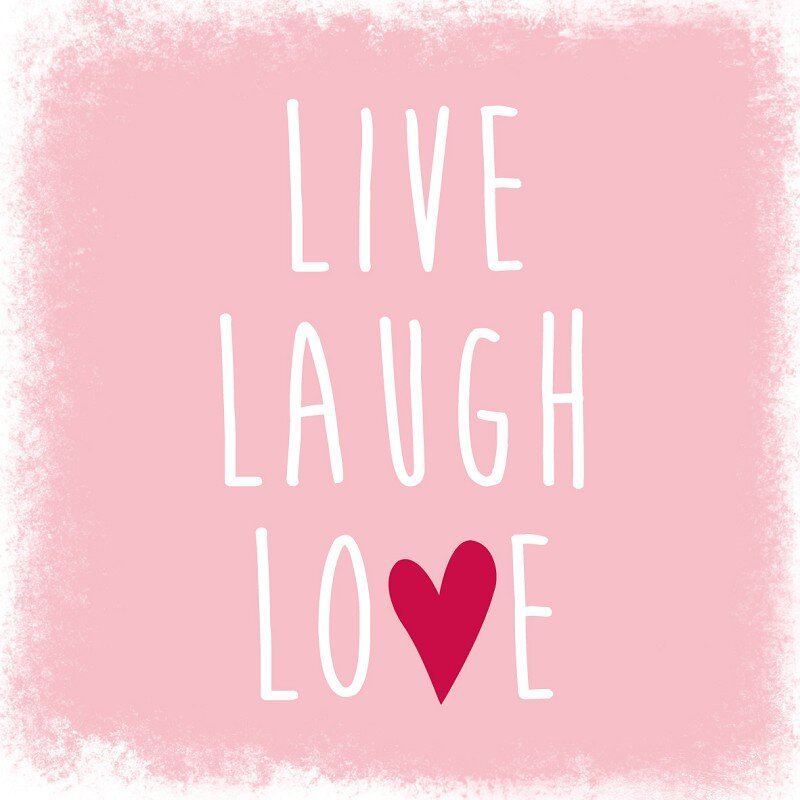Marmorfliese 'live laugh love