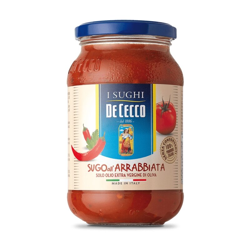 DE CECCO Sugo Arrabiata 6 Gläser à 400 g