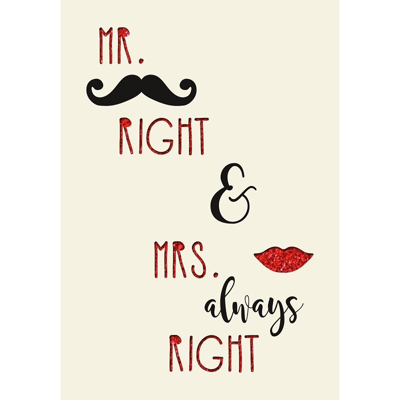 Grußkarte 'Mr. Right & Mrs. always right