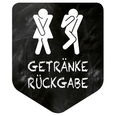 Dekoschild Getränkerückgabe