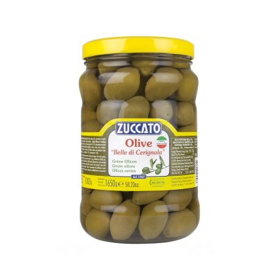 ZUCCATO Olive Bella di Cerignola - Grüne Riesenoliven - 1700 ml