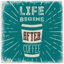 Marmorfliese "Life begins after coffee"
