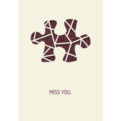 Grußkarte paper deluxe Miss you – Puzzle