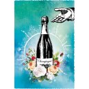 Grußkarte Silver Line - Champagner