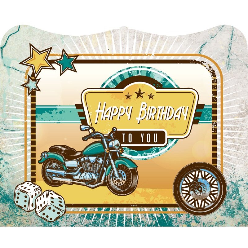 3D Grußkarte 'Geburtstag' - Harley Davidson