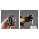 VACU VIN Champagnerverschluss mit Ausgießer und Tropfschutz schwarz