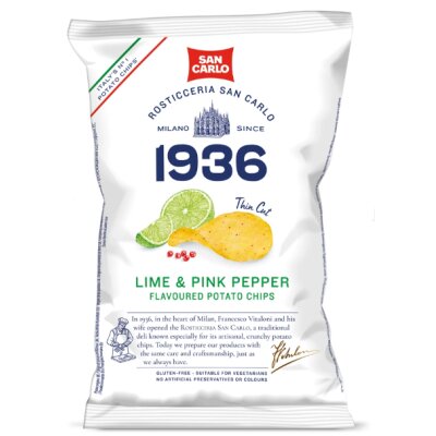SAN CARLO 1936 Chips mit Limetten und rosa Pfeffer - 150g