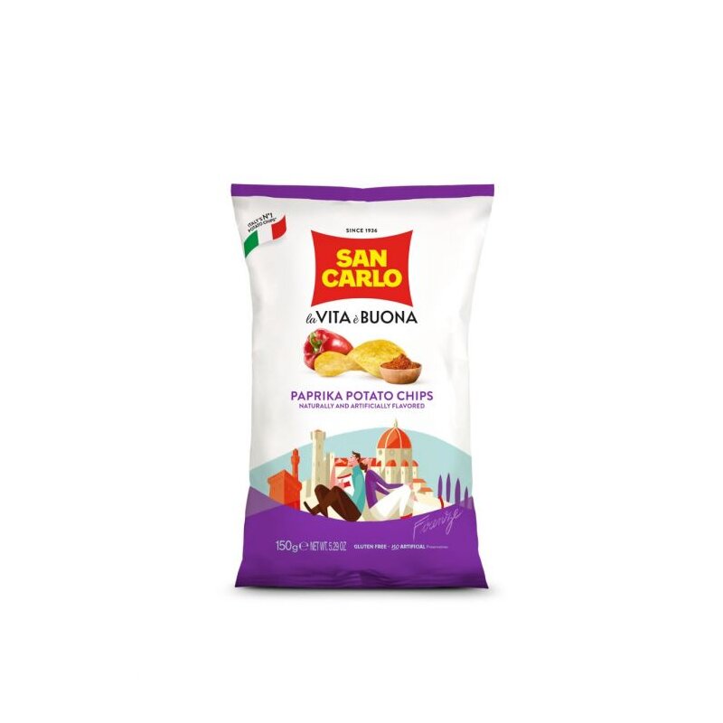 SAN CARLO PIU GUSTO Chips mit Paprika -150g