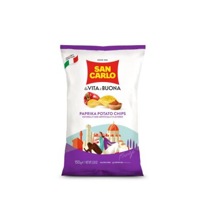 SAN CARLO PIU GUSTO Chips mit Paprika -150g