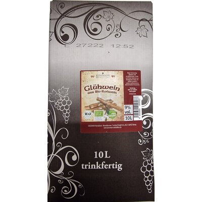 KUNZMANN BIO-Glühwein Primitivo IGT - 10 L Bag-in-Box